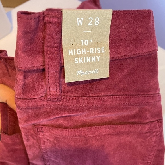 NWT Madewell 10" High-Rise Skinny Jeans in Stretch Velvet Edition Size 28 - Picture 8 of 11